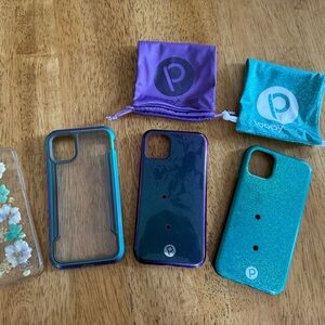 iPhone 11 iridescent/sparkly case bundle (2 - loopy)